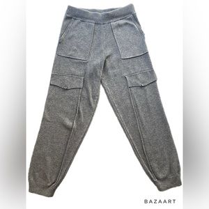 Lark & Grey Womens pull on gray cargo sweatpants, size small